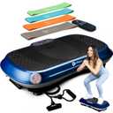Lifepro Waver Vibration Plate Exercise Machine High-Intensity Vibration Plate for Lymphatic Drainage Full-Body Workout Vibrating Platform with Loop Bands Fitness Equipment for Strength & Toning