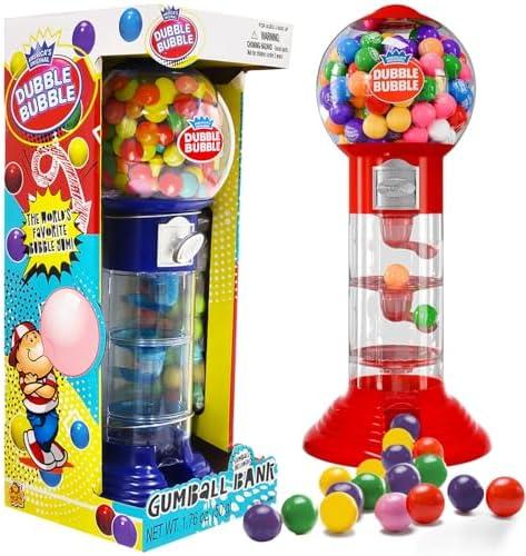 The Dreidel Company Spiral Fun Gumball Bank 10.5" Inches Tall, Assorted (Single)