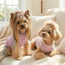 2Pack Dog Shirt Cotton Striped T-Shirts Stretchy Comfortable Pet Vest for Puppy and Cat Super Soft Dog Shirts Vest Sleeveless Breathable Basic Clothes for Small Medium Large Boy Girl Dogs