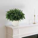 18 Inch Real Touch Cedar Branches - 16 Pcs Artificial Christmas Plants Branches, Faux Greenery Pine Stems Fake Cedar Picks for Vase DIY Crafts, Christmas Pine Branches for Home Indoor Decor