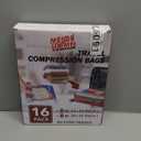 16 Pack Compression Bags for Travel | Vacuum Seal Storage Bags for Luggage & Dirty Clothes | Travel Packing Space Saver Bags for Suitcases & Home Organization | MEIQIHOME