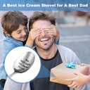 4 x Christmas Gifts for Dad,Ice Cream Shovel Spoon for Men Stocking Stuffers Gift,Clear Engraved Inscription THE BEST DAD'S ICE CREAM SHOVEL Funny Gift for Dads Fathers Day Birthday from Daughter Son