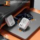 UK Adapters for Travel 2 Pack, TESSAN Type G US to UK Plug Adapter with 4 Outlets 3 USB Charger(1 USB C PD 20W), Power Adaptor for USA to Ireland Scotland Dubai Hong Kong England British Kenya London