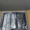 Marbrasse Metal Printer Stand for Desk with Storage Drawer and 2 Pen Holders, 2-Tier Desktop Organizer Printer Table for Home Office, Multi-Purpose Desk Organizer for Fax Machine Scanner Files(Black)