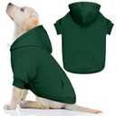 Dog Sweaters for Large Dogs Dog Hoodie Solid Soft Brushed Fleece Clothes Sweatshirt with Pocket(Coffee-L)