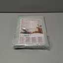 LAMIT Window Linen Curtains 30 Inch Length, Faux Linen Textured Light Filtering Drapes for Kitchen/Cafe, Rod Pocket Boho Neutral RV Curtains for Small Windows, 2 Panels, Light Green, 42 x 30 Inch