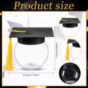 Teenyyou 24 Pcs Gold 2026 Graduation Cap Candy Jars Graduation Party Favors Candy Containers Bulk Grad Cap Box Jars Container with Tassels for DIY Table Party Supply Gifts