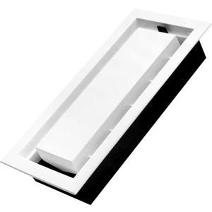 Paintable Wall/Ceiling Register  4x10 Inch Vent Cover, Fits 4"x10" Wall or Ceiling Vent Opening, Paintable Insert Tray, Airflow Control Lever, Textured White (IGFPD410W-WH)