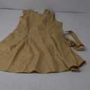 Adult Megan 2 Costume Dress with Stocking Outfit Halloween Perfect for Horror Fans (Large, Yellow)