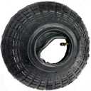 Potreba Tire & Inner Tube Set 4.10/3.50-4 (Fits 3.00-4) 10" Pneumatic Wheel Kit for Wheelbarrow, Hand Trolley, 4" Rim