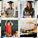 Tinlade 6 Pcs End of Year Graduation Tables Centerpieces Class of 2026 Graduation Card Box Holder Paper Book Stack Sign Table Toppers Congratulation for High School College Bachelor Party(Blue)
