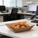 300 x Disposable Paper Food Trays 2lb, 300 Pack Bulk Brown Paper Boats - Heavy Duty Serving Trays for Fries, Tacos, Popcorn, Hot Dogs - Great for QSR Managers, Busy Families, Events