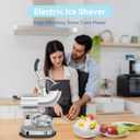 Electric Ice Crusher,Stainless Steel Dual Blades Ice Crusher Shaver,300W Snow Cone Maker Machine with Ice Plate,440lbs/hr for Home and Commercial Use