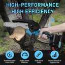 2 in 1 Cordless 6 inch Pole Saw & Mini Chainsaw with 2 21V Battery, Electric Polesaw with Extension Pole for Tree Trimming
