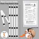 Acanthus - Nasal Cannula Holder - Adjustable Oxygen Tube Holder - Elastic Snap Button Design - Latex-Free - Ear Protection - Made in USA