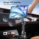 Coolpow Cup Holder Tablet Holder for car, Adjustable Long Neck car Cup iPad Holder Mount【Super Stable】 iPad Cup Holder car Mount for All 4.7"-12.9" Apple Samsung Galaxy Tab