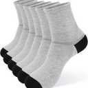 Men's Sports Socks Size 8-11, Ankle Support, Ankle Protection, Seamless Cushioning Design, Moisture Wicking (Gray)