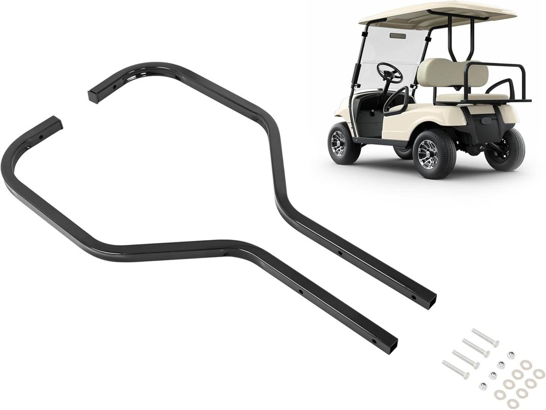Rear Roof Strut Compatible with 1996-Up EZGO TXT Golf Cart Black Steel Powder Coated