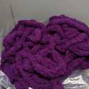 8 Pack Chunky Yarn for Hand Knitting - Chenille Yarn for Crocheting - 224 Yds Chunky Blanket Yarn Jumbo, Thick Fluffy for Knitting Blankets, Super Bulky Yarn 61.6 Oz (Violet)