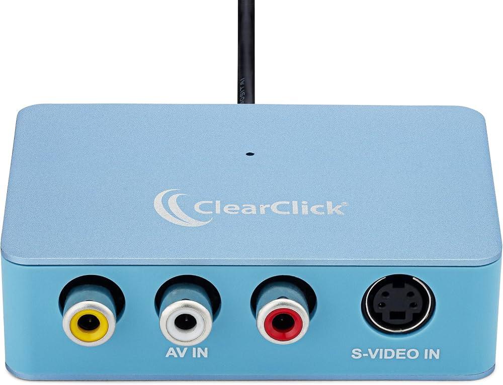ClearClick Audio to USB 2.0 - Second Generation - Audio Capture & Live Streaming Device - Input 1/8" 3.5mm Aux AV RCA - USB-C Plug & Play