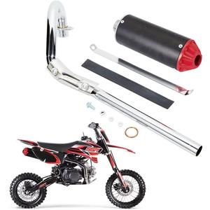 28mm High Performance Exhaust Muffler Silencer Pipe Assembly kit Dirt Bike Motocross CRF50 SSR (Red+Black)