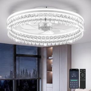 AIKVSXER Ceiling Fan with Lights and Remote, 20in Modern Ceiling Fans
