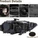 LH With Low/High Beam Light Headlight Fit for 2013-2016 Audi A4 S4 Headlamp Assembly Left Driver Side HID/Xenon Non-AFS Projector AU2502181 8K0941043E