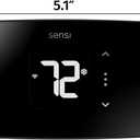Sensi Lite Smart Thermostat, Programmable, WiFi, Easy DIY, Works With Alexa, ENERGY STAR Certified, ST25, Most Systems C-Wire Not Required, C-Wire needed with Heat/Cool Only & Heat Pump System – Black