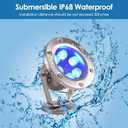 LED Pond Light Submersible Waterfall Fountain Underwater Light 18W 12V AC with RGB Color Changing by Remote for Outdoor Home Garden Patio Pond
