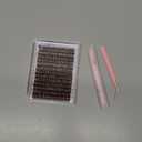 Pawotence Lash Extension Kit DIY 280pcs Brown Lash Clusters Eyelash Extension Kit 40D 9-16mm Individual Lashes Kit with Lash Bond and Seal Lash Tweezers for Self Use (Brown 40D, 9-16mm, Kit)