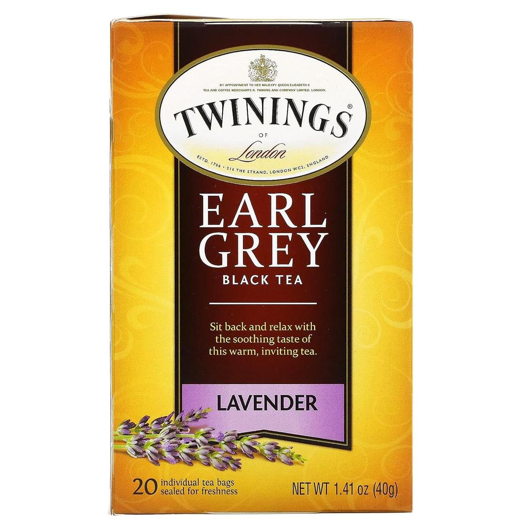 Twinings Tea, Earl Grey Lavender, 20 Count (Pack of 6) (EXP 09/29/28)