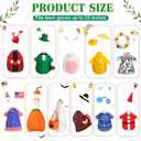 11 Set Holiday Porch Goose Outfits All Seasons Goose Clothes Umbrella Easter Statue Costume for Patio Lawn Outdoor