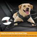 Heavy Duty Dog Leash for Large Dogs, 5ft Shock Absorbing Bungee Lead with Traffic Handle, Frog Clip & Car Safety Belt for Outdoor, Strong No Pull Leash for Small Medium Large Breeds, Khaki