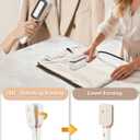 Handheld Press Steamer for Clothes, 3-in-1 Mini Travel Press Iron, 180 Rotatable, 1000W 15s Fast Heat-Up, Portable Garment Wrinkle Remover for Collars & Cuffs (Beige)