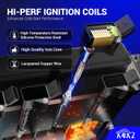 UF670 Ignition Coil & LTR6BHX Double Iridium Spark Plug for Ford Focus Edge Escape Explorer Fusion Mustang Taurus EcoSport/Jaguar F-Pace XE XF/Lincoln MKC MKT MKZ/Land Rover LR2 Replace# DG546 5C1873