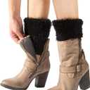 Bestjybt Womens Fur Boot Socks Knitted Boot Cuffs Leg Warmers