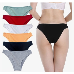 Evankin High Waisted Pure Cotton Triangle Underwear for Women Comfortable and Breathable M