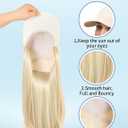 Women Baseball Hat Wig Girls Hairstyle Caps Attached Adjusted Long Straight Hats for Daily Use