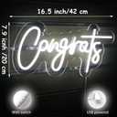 NOSUN Congrats Neon Sign Celebrate Neon Signs for Wall Decor LED Signs Lights for Wall Decor with Dimmable Light Up Signs for Bedroom Bar Club Colleges Wedding Birthday Party Decor Engagement Gifts