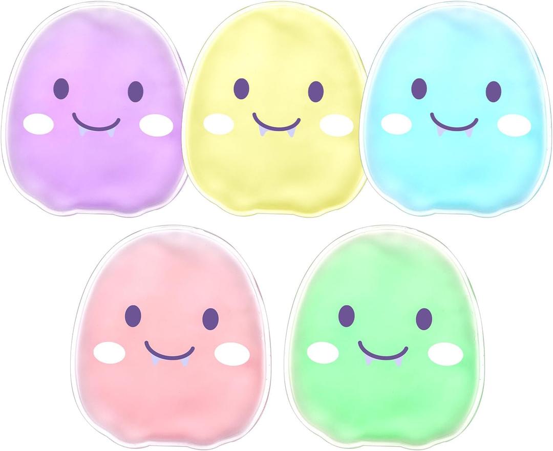 5 PCS Boo Boo Ice Pack, Reusable Ice Pack, Auxiliary Fever Reduction, Hot Cold Pack for Injuries, Wisdom Teeth, Colic, Gas and Upset Stomach, Pain Relief, Fever, Headaches