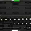 TecoTek 16-Piece 3/8" Drive Shallow Magnetic Impact Socket Set, Metric, 7mm-19mm, 6 Point, CR-MO, Magnetic Socket with Universal Joint & Extension