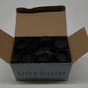 Rozer 50 Pcs Black Plastic Bottle Caps 38 mm for Empty Juice Bottles, Tamper Seal Lids Container Lids Bottle Caps for Crafts DIY, 4, 8, 12, 16, and 32 oz Container