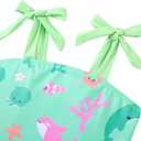 Vieille Toddler Girls Swimsuits Ruffle Bathing Suits One Piece Swimwear 2-6T (Sea World)