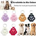 6Pcs Pet Hair Keychain, Cute Leather Paw Key Chain, Dog Fur Keepsake Keyring, Cat Hair Keychains, Pet Fur Memorial Gift Keychain Charm