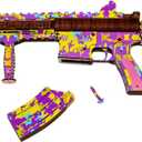 HK-416 Wooden 3D Gun Puzzle Kit  DIY Colorful Rubber Band Gun Model with 202 Details, Creative Wooden Model Building & Assembly Kit for Adults & Hobbyists