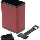 INFINAUTO Car Trash Can Front Rear Seats 3.9" Length 2.4" Width 5.5" Height Auto Trash Bin Faux Leather ABS Wine Red Hanging