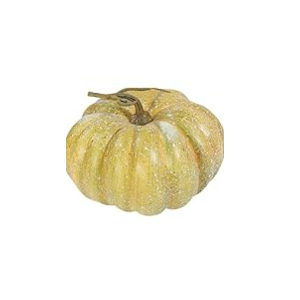 DuHouse Artificial Green Pumpkin Fall Decoration, 5.0" x 5.9" Faux Harvest Pumpkin with Rustic Stem and Speckled Finish for Autumn Table Decor, Thanksgiving Centerpiece