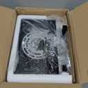 4-Light Bathroom Light Fixtures, Vanity Light with Clear Glass Shades, Matte Black Bathroom Light Fixtures Over Mirror, Modern Bathroom Wall Lamp for Mirror Living Room Cabinet Bedroom