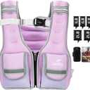 Adjustable Weighted Vest Woman 5-12lb/9-16lb/17-24lb/23-30lb Weight Vest with Reflective Stripe, Zipper Rucking Running Vests for Women Men Workout Walking Strength Training Weight Loss Fitness Weightlifting