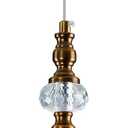 Vintage Glass Pendant Light Antique Brushed Gold Chandelier 4.72" Mini Adjustable Hanging Ceiling Light Fixture for Kitchen Island Farmhouse Dining Room Bedroom Foyer Entryway